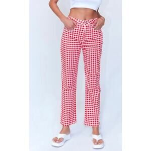 Princess polly Kendra gingham denim jeans sz 6 $68